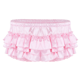 Men's Sissy Skirted Panties / Shiny Satin Ruffled Briefs / Sexy Underwear for Men - EVE's SECRETS