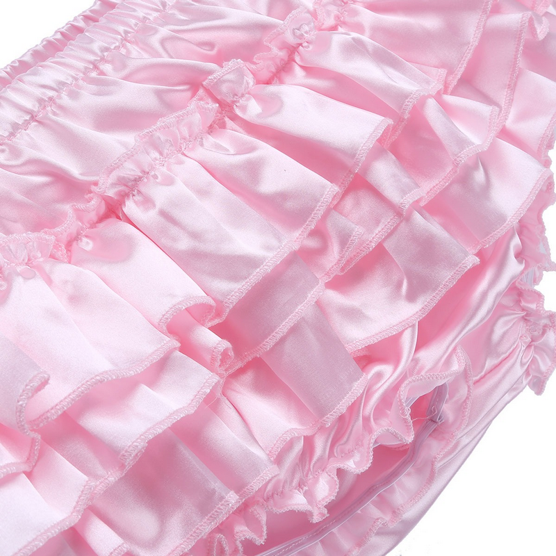 Men's Sissy Skirted Panties / Shiny Satin Ruffled Briefs / Sexy Underwear for Men - EVE's SECRETS