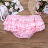 Men's Sissy Skirted Panties / Shiny Satin Ruffled Briefs / Sexy Underwear for Men - EVE's SECRETS