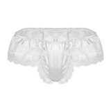 Men's Sissy Soft Satin Panties Lingerie / Sexy Floral Low-Rise Panties with Bowknots - EVE's SECRETS