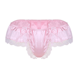 Men's Sissy Soft Satin Panties Lingerie / Sexy Floral Low-Rise Panties with Bowknots - EVE's SECRETS