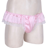 Men's Sissy Soft Satin Panties Lingerie / Sexy Floral Low-Rise Panties with Bowknots - EVE's SECRETS