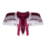 Men's Sissy Soft Satin Panties Lingerie / Sexy Floral Low-Rise Panties with Bowknots - EVE's SECRETS