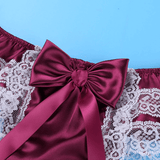 Men's Sissy Soft Satin Panties Lingerie / Sexy Floral Low-Rise Panties with Bowknots - EVE's SECRETS