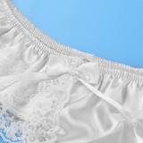 Men's Sissy Soft Satin Panties Lingerie / Sexy Floral Low-Rise Panties with Bowknots - EVE's SECRETS