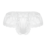 Men's Sissy Soft Satin Panties Lingerie / Sexy Floral Panties with Low-Rise Bowknot - EVE's SECRETS