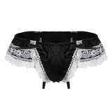 Men's Sissy Soft Satin Panties Lingerie / Sexy Floral Panties with Low-Rise Bowknot - EVE's SECRETS