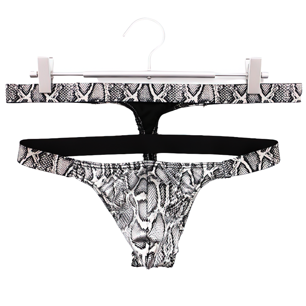 Men's Snake Skin Pattern G-String / Erotic Male Underwear / Sexy Open Buttocks Panties - EVE's SECRETS