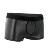 Men's Soft Faux Leather Panties Lingerie / Cut Out Open Penis Shorts / Sexy Male Underwear - EVE's SECRETS