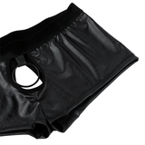 Men's Soft Faux Leather Panties Lingerie / Cut Out Open Penis Shorts / Sexy Male Underwear - EVE's SECRETS