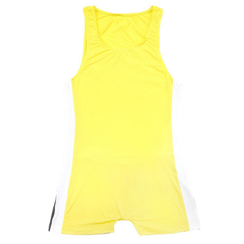Men's Solid Color One-Piece Casual Athletic Swimsuit / Skinny Wrestling Bodysuit Sports Wear - EVE's SECRETS