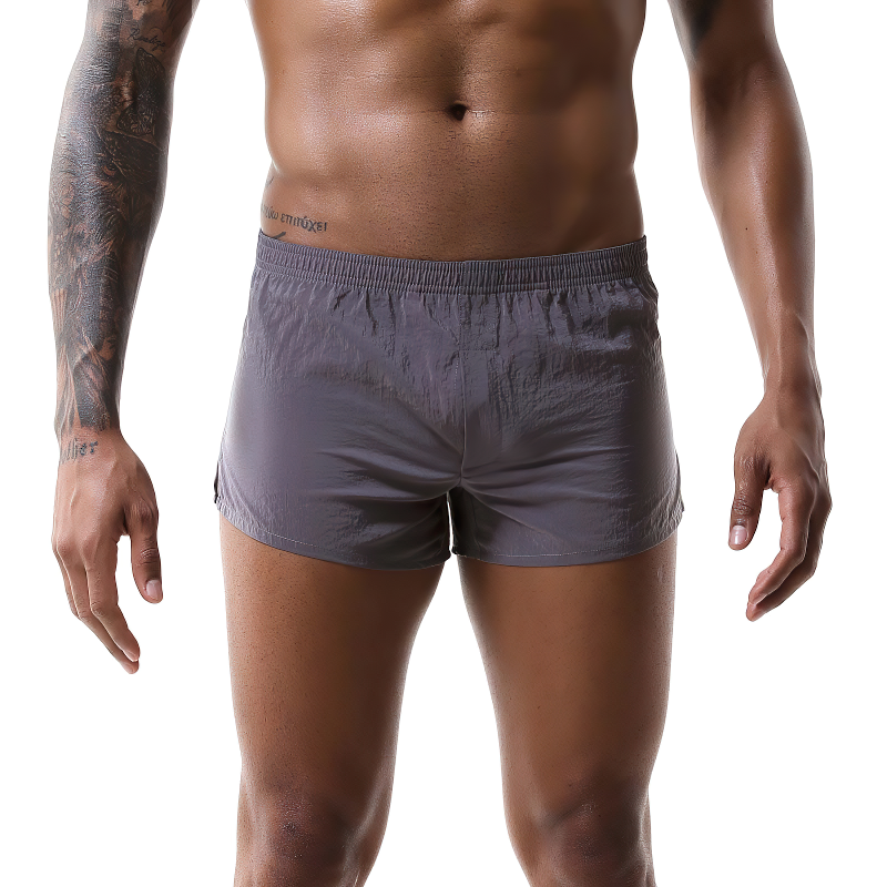 Men's Solid Color Summer Short Pants / Quick-Drying Swimming Low Waist Trunks - EVE's SECRETS