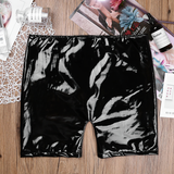 Men's Special Boxer Gay Shorts / Patent Leather Open Penis Hole Short Panties - EVE's SECRETS