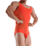 Men's Sexy Sport Bodysuit / Sleeveless Bulge Pouch Patchwork Underwear - EVE's SECRETS