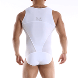 Men's Sexy Sport Bodysuit / Sleeveless Bulge Pouch Patchwork Underwear - EVE's SECRETS