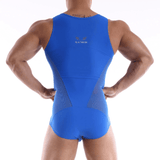 Men's Sexy Sport Bodysuit / Sleeveless Bulge Pouch Patchwork Underwear - EVE's SECRETS