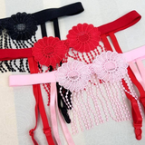 Men's Underwear with Flowers / Sexy Open Crotch Male Panties / Erotic Straps Briefs - EVE's SECRETS