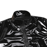 Men's Wet Look Jacket on Zipper / Patent Leather Erotic Costume for Sex Games - EVE's SECRETS