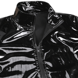 Men's Wet Look Jacket on Zipper / Patent Leather Erotic Costume for Sex Games - EVE's SECRETS