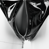 Men's Wet Look Leather Sissy Panties / Low Rise Jockstrap Open Butt Zipper Underwear - EVE's SECRETS