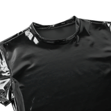 Men's Wetlook Latex T-Shirt / Male Black Night Parties Tight T-Shirts / Exotic Gay Homme Costume - EVE's SECRETS