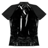 Men's Wetlook T-Shirt With Round Neck / Clothing With Short Sleeves And Half Front Zipper - EVE's SECRETS