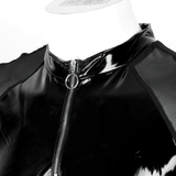 Men's Wetlook T-Shirt With Round Neck / Clothing With Short Sleeves And Half Front Zipper - EVE's SECRETS