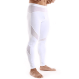 Men's Sexy Patchwork Workout Pants / Sporty Style Mid-Waist Skinny Leggings - EVE's SECRETS