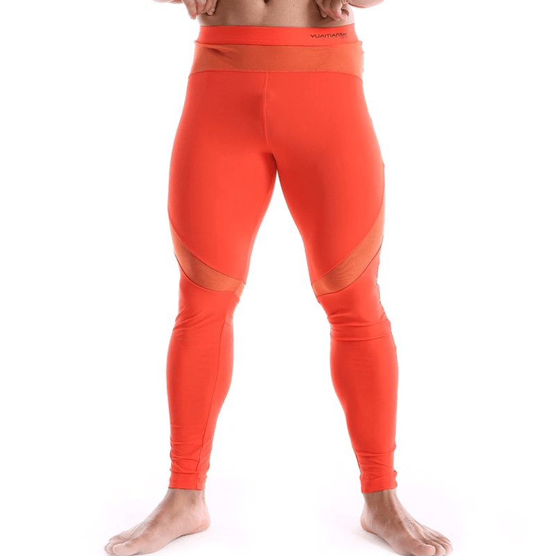 Men's Sexy Patchwork Workout Pants / Sporty Style Mid-Waist Skinny Leggings - EVE's SECRETS