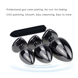 Metal Anal Plug Vibrator Massager With Purple Heart / Adult Crystal Bullet Vibrator Masturbator - EVE's SECRETS