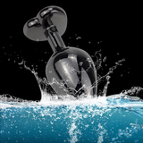 Metal Anal Plug Vibrator Massager With Purple Heart / Adult Crystal Bullet Vibrator Masturbator - EVE's SECRETS