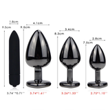 Metal Anal Plug Vibrator Massager With Purple Heart / Adult Crystal Bullet Vibrator Masturbator - EVE's SECRETS