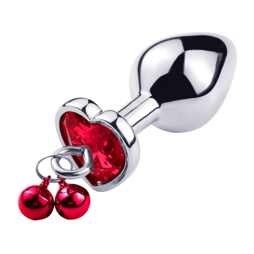 Metal Anal Plug with Crystal Bells / Unisex Stainless Steel Butt Plugs / Sex Toys for Men & Women - EVE's SECRETS