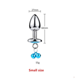 Metal Anal Plug with Crystal Bells / Unisex Stainless Steel Butt Plugs / Sex Toys for Men & Women - EVE's SECRETS