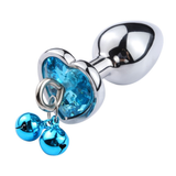 Plug anal en métal avec cloches en cristal / Plugs unisexes en acier inoxydable / Sex Toys pour hommes et femmes