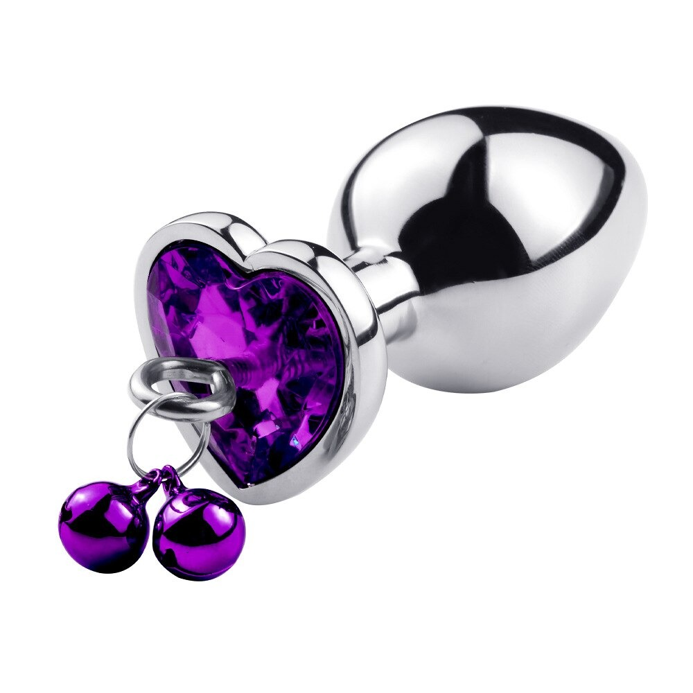Metal Anal Plug with Crystal Bells / Unisex Stainless Steel Butt Plugs / Sex Toys for Men & Women - EVE's SECRETS