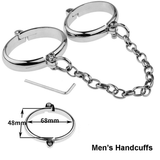 Metal Handcuffs and Ankle Cuffs with Chain / BDSM Restraints / Sex Toys for Women and Men - EVE's SECRETS