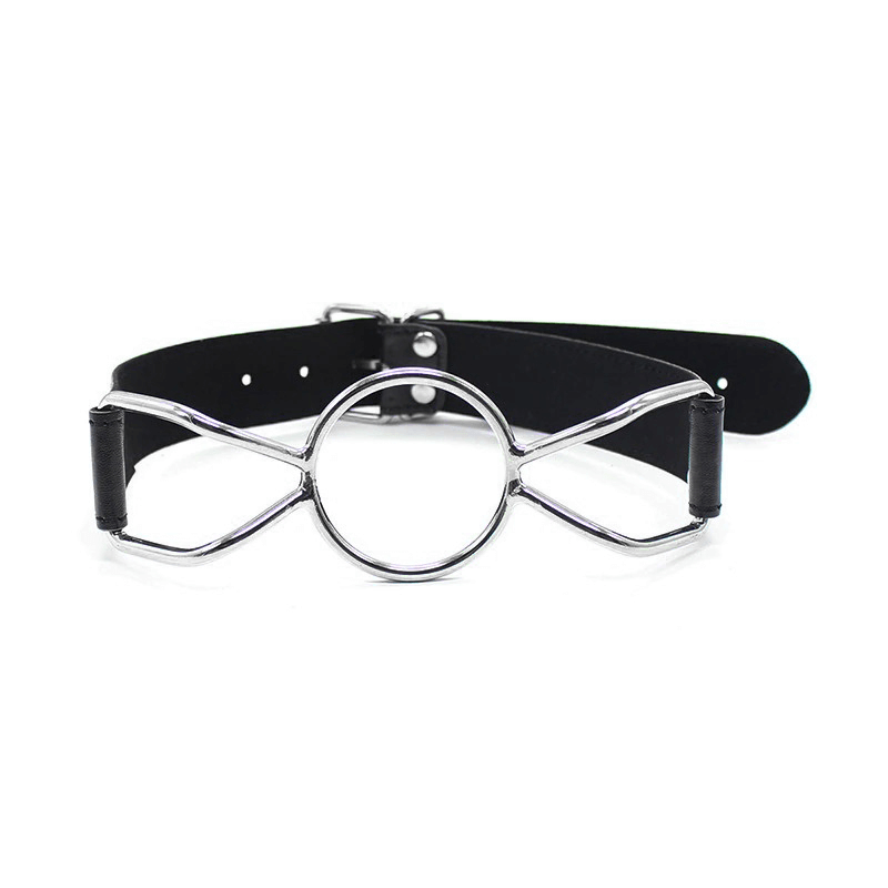 Metal O-ring Mouth Gag with Faux Leather Strap / BDSM Gags of Various Sizes / Fetish Sex Toys - EVE's SECRETS