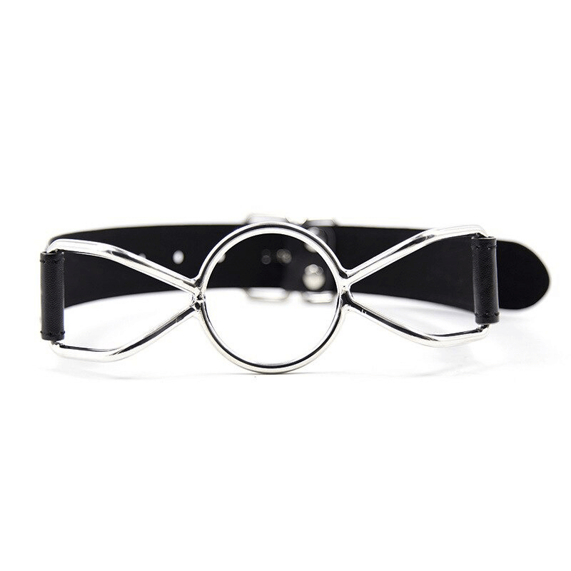 Metal O-ring Mouth Gag with Faux Leather Strap / BDSM Gags of Various Sizes / Fetish Sex Toys - EVE's SECRETS