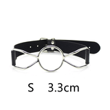 Metal O-ring Mouth Gag with Faux Leather Strap / BDSM Gags of Various Sizes / Fetish Sex Toys - EVE's SECRETS