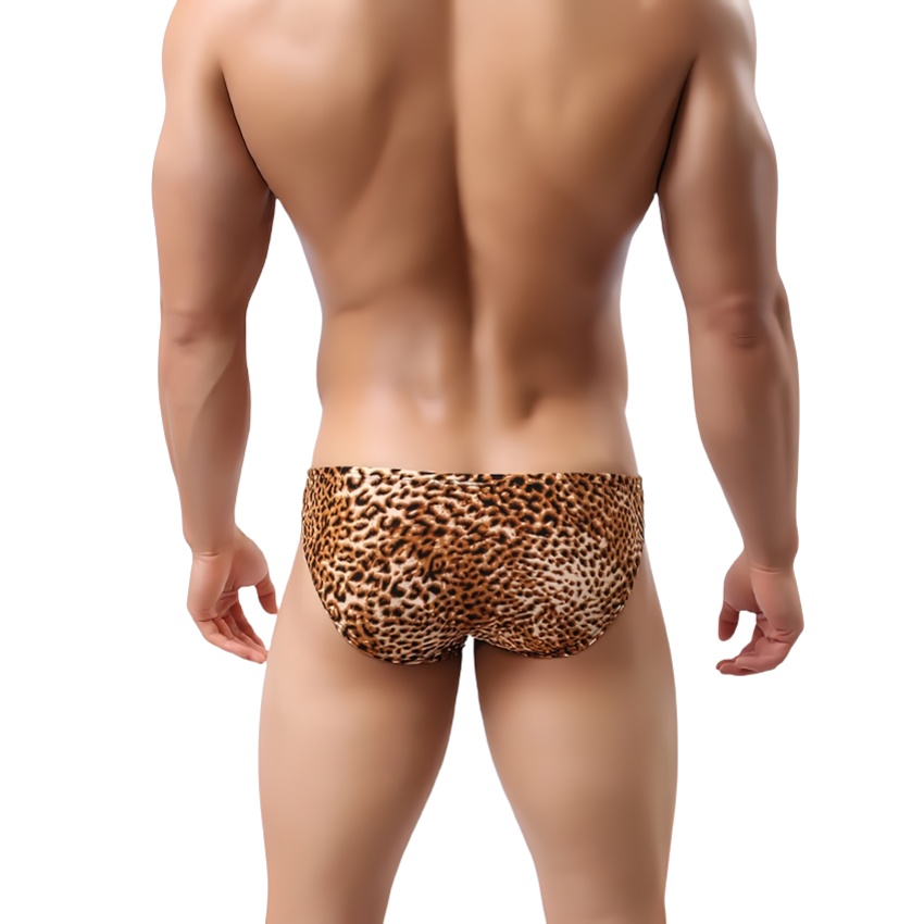 Low Waist Mini Panties / Erotic Leopard Male Underwear / Sexy Men's Penis Pouch - EVE's SECRETS