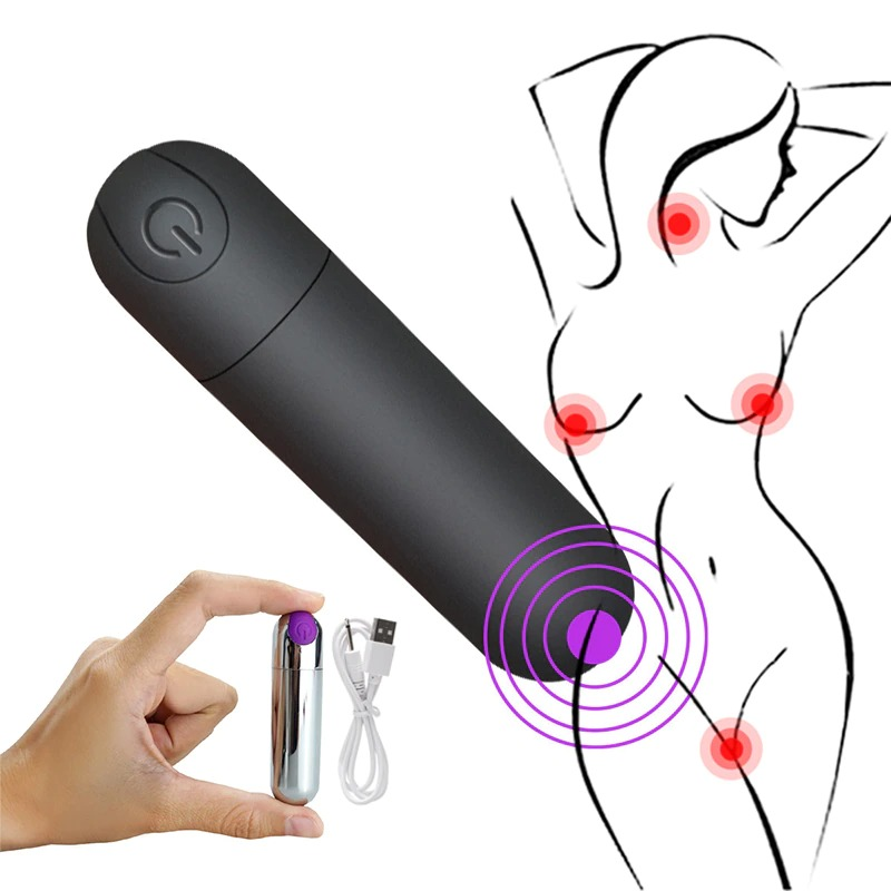 Mini Bullet Vibrators in Two Variants / 10-Speed USB Rechargeable Waterproof Masturbators - EVE's SECRETS