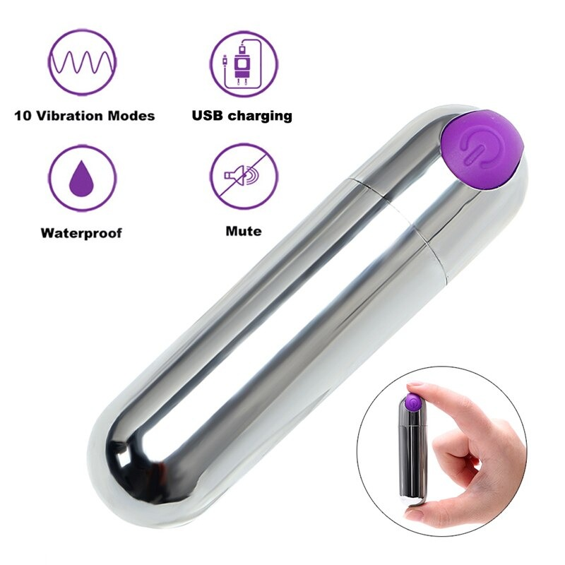 Mini Bullet Vibrators in Two Variants / 10-Speed USB Rechargeable Waterproof Masturbators - EVE's SECRETS