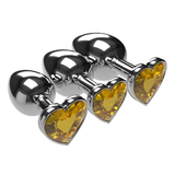 Multicolor Smooth Massager Anal Plug / Crystal Jewelry Heart Anal Butt for Adult - EVE's SECRETS