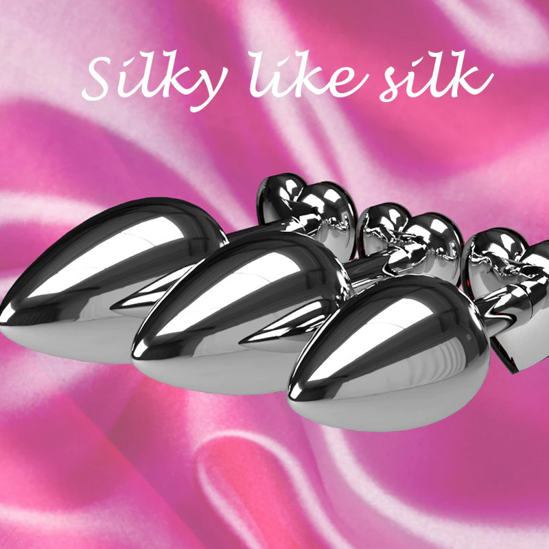 Multicolor Smooth Massager Anal Plug / Crystal Jewelry Heart Anal Butt for Adult - EVE's SECRETS
