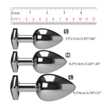 Multicolor Smooth Massager Anal Plug / Crystal Jewelry Heart Anal Butt for Adult - EVE's SECRETS