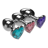 Multicolor Smooth Massager Anal Plug / Crystal Jewelry Heart Anal Butt for Adult - EVE's SECRETS