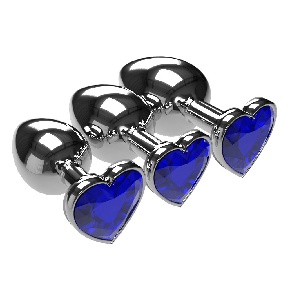 Multicolor Smooth Massager Anal Plug / Crystal Jewelry Heart Anal Butt for Adult - EVE's SECRETS