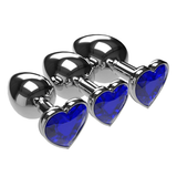 Multicolor Smooth Massager Anal Plug / Crystal Jewelry Heart Anal Butt for Adult - EVE's SECRETS