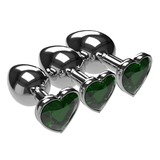 Multicolor Smooth Massager Anal Plug / Crystal Jewelry Heart Anal Butt for Adult - EVE's SECRETS